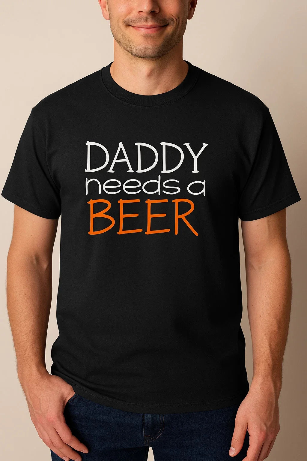 Daddy Needs A Beer Funny Dad Gift Mens Fathers Day - Adult & Kids T-Shirts, Sweatshirts & Hoodies apparel design preview 1