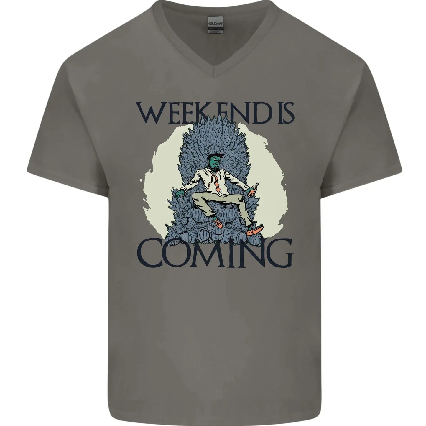 Weekend Funny Beer Cider Wine Alcohol Gin Mens V-Neck - Adult & Kids T-Shirts, Sweatshirts & Hoodies apparel design preview 1