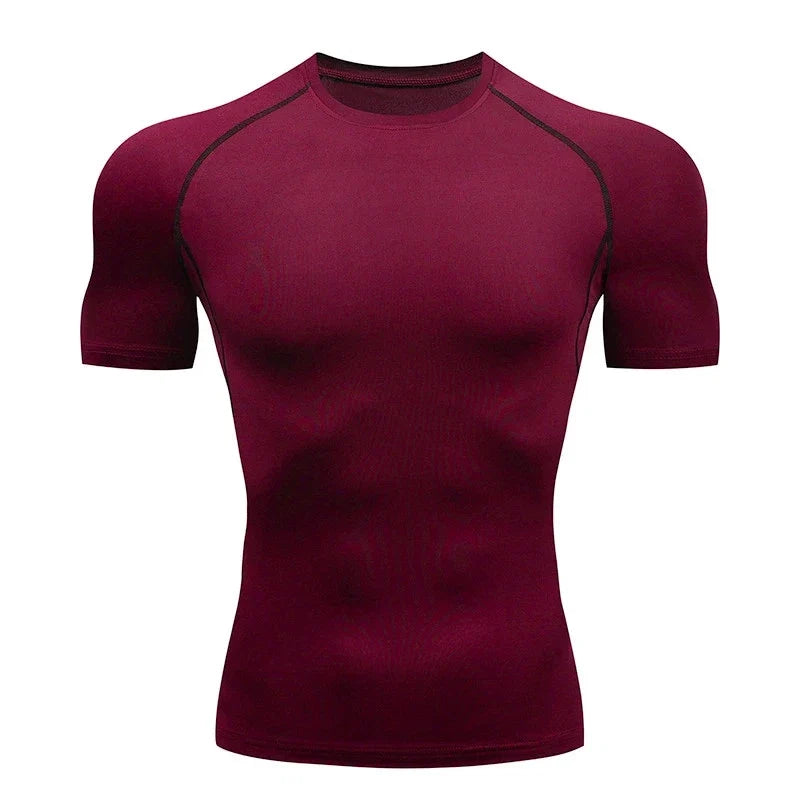 Men Compression Short Sleeve Gym Workout Fitness - Adult & Kids T-Shirts, Sweatshirts & Hoodies apparel design preview 1