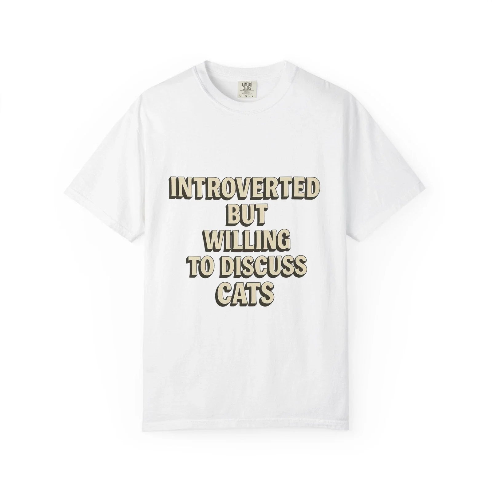 Introverted but Willing to Discuss Cats Funny Cat - Adult & Kids T-Shirts, Sweatshirts & Hoodies apparel design preview 1