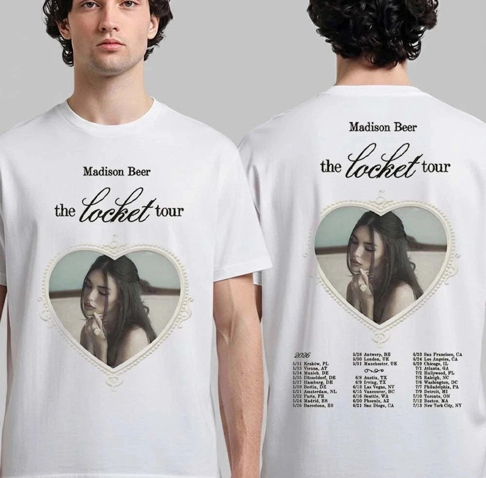 Madison Beer The Locket Tour 2026 World - Adult & Kids T-Shirts, Sweatshirts & Hoodies apparel design preview 1