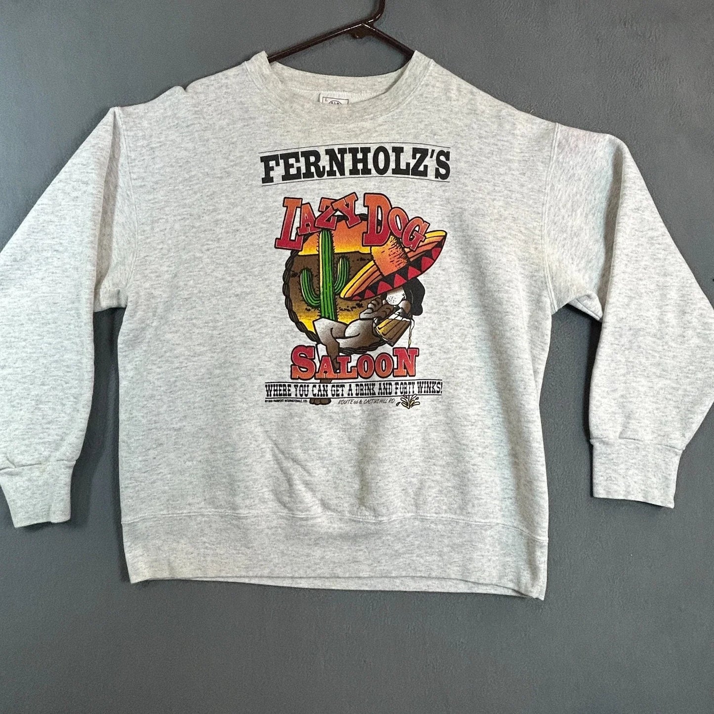 Vintage Delta Lazy Dog Saloon Mens L Gray Made in USA - Adult & Kids T-Shirts, Sweatshirts & Hoodies apparel design preview 1