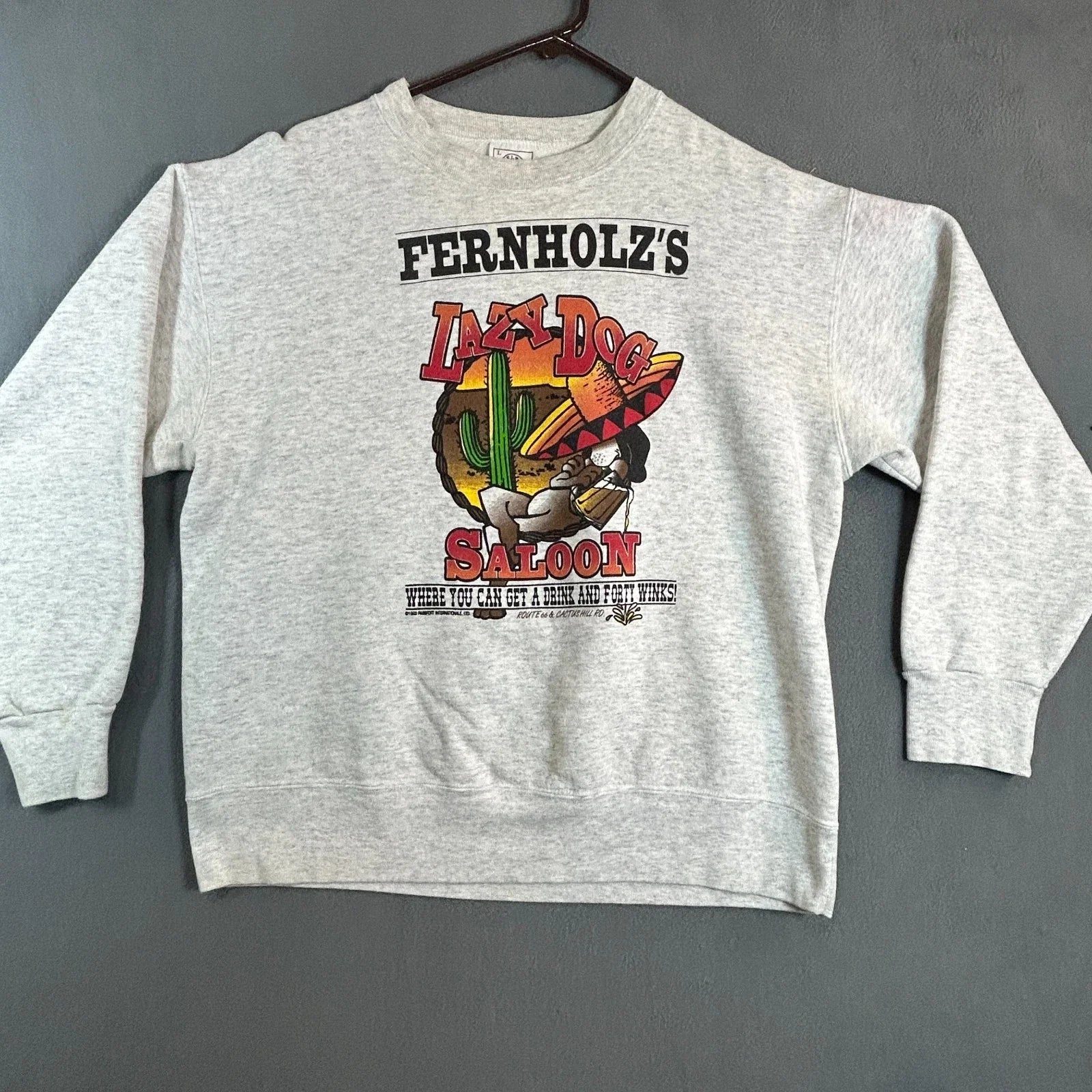 Vintage Delta Lazy Dog Saloon Mens L Gray Made in USA - Adult & Kids T-Shirts, Sweatshirts & Hoodies apparel design preview 1