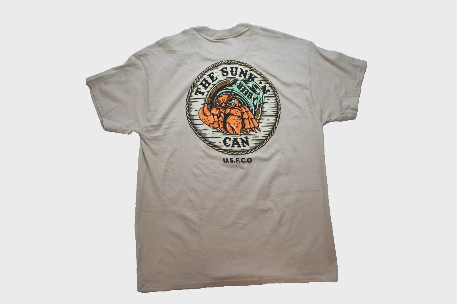 U.S. Fishing Co. Mens The Sunk'n Can Beer Crab Funny - Adult & Kids T-Shirts, Sweatshirts & Hoodies apparel design preview 1
