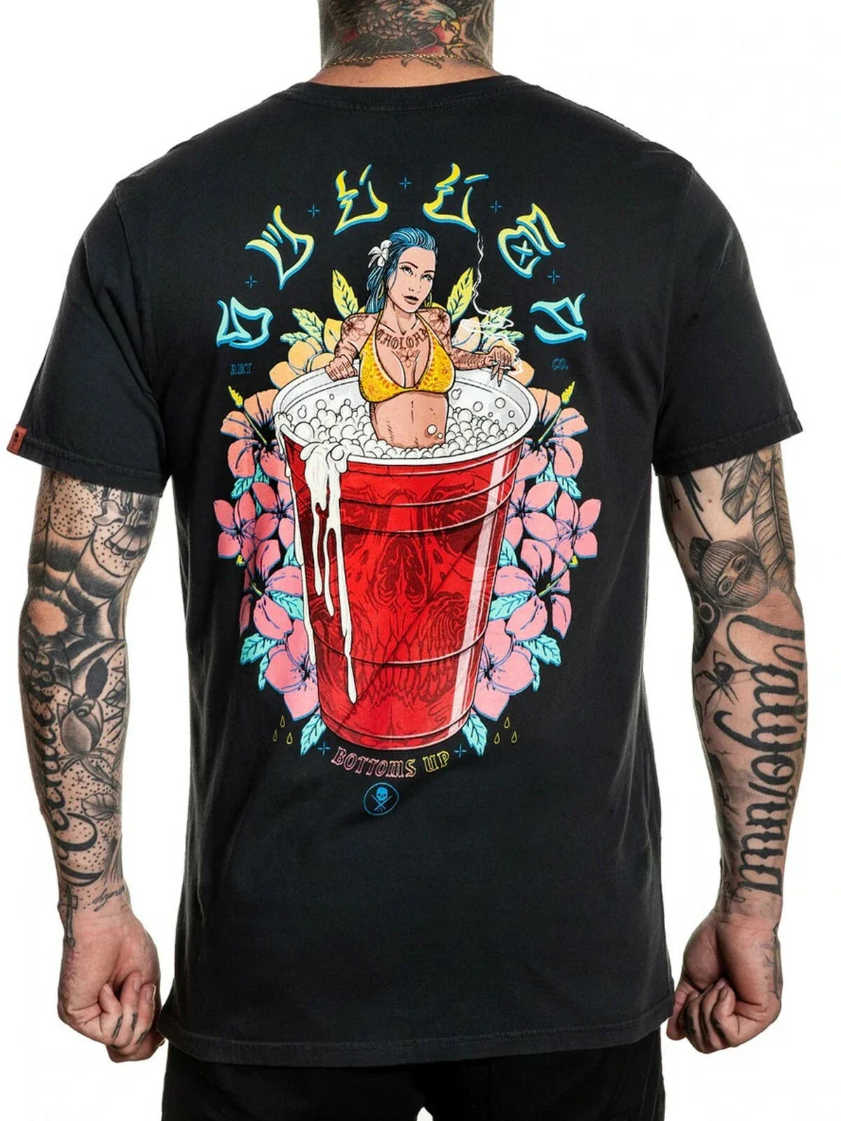 Sullen Men's Soloha Short Sleeve Bikini Girl in Cup - Adult & Kids T-Shirts, Sweatshirts & Hoodies apparel design preview 1