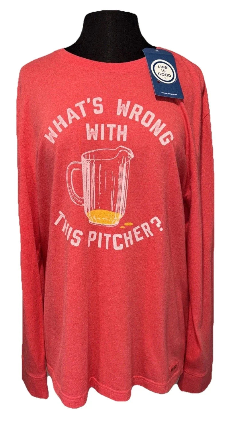 NEW Life is Good Wrong Pitcher Crusher T Men Large - Adult & Kids T-Shirts, Sweatshirts & Hoodies apparel design preview 1