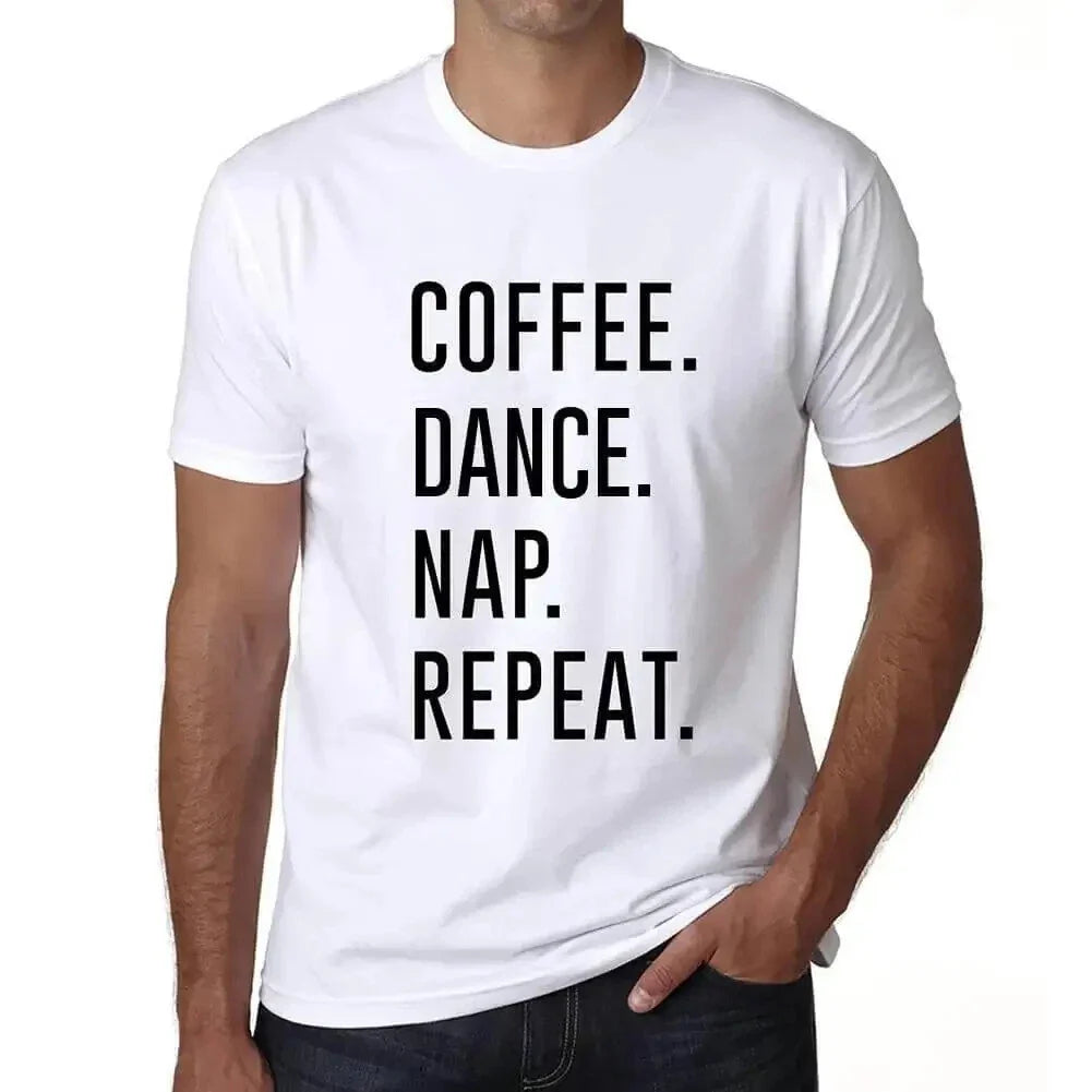 ULTRABASIC men's coffee dance nap rehearsal repeat - Adult & Kids T-Shirts, Sweatshirts & Hoodies apparel design preview 1