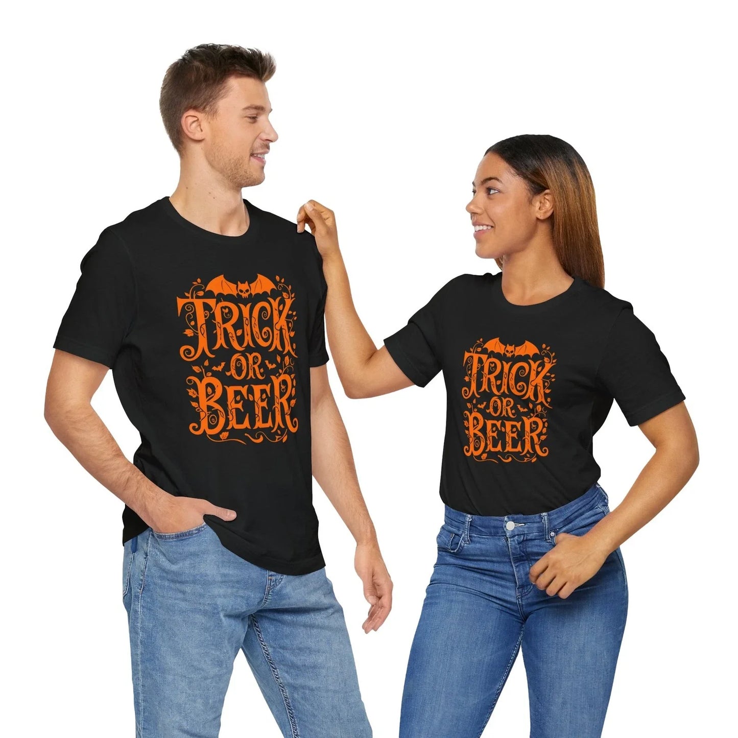 Men's Women's Unisex Halloween "Trick or Beer" - Adult & Kids T-Shirts, Sweatshirts & Hoodies apparel design preview 1