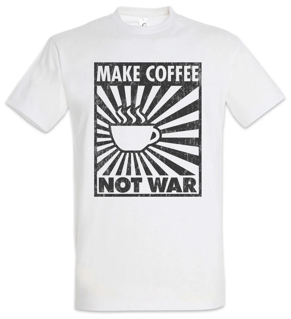 Make Coffee Not War Geek Nerd Barista Demonstration - Adult & Kids T-Shirts, Sweatshirts & Hoodies apparel design preview 1