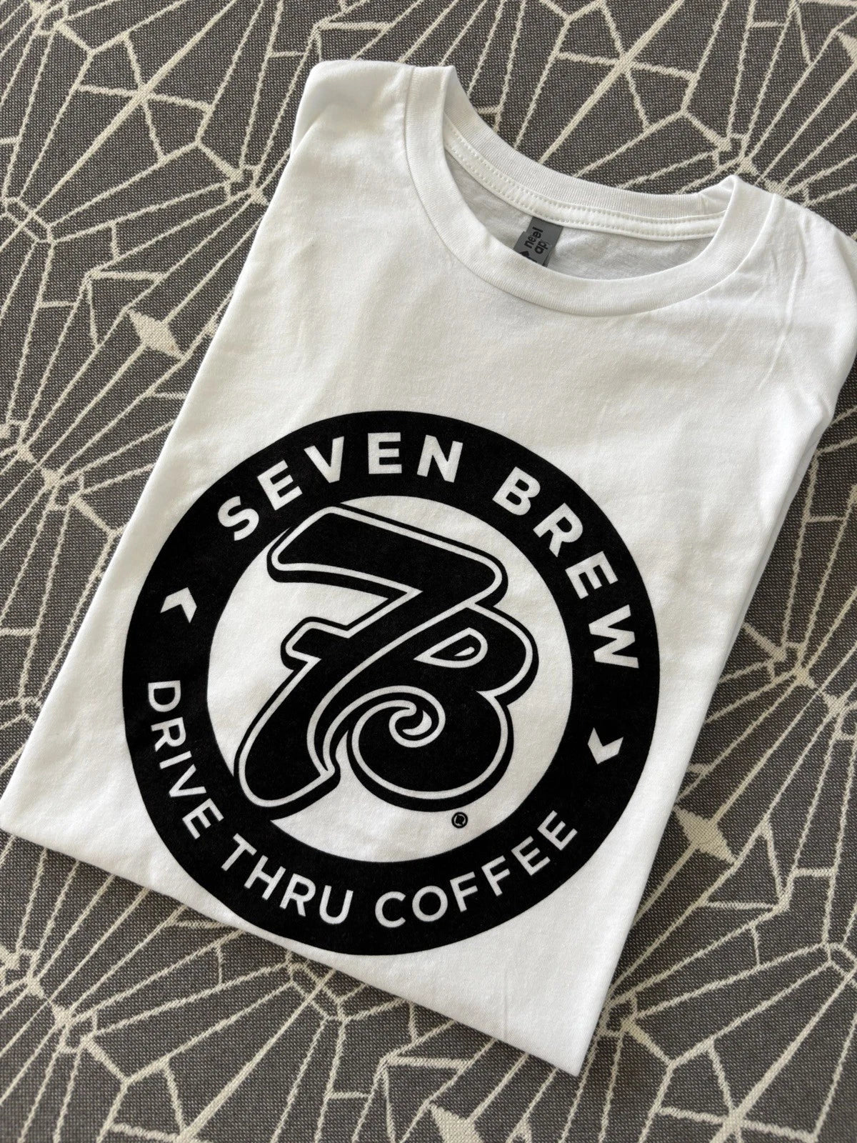7Brew Drive Thru Coffee Adult White Logo Size Large - Adult & Kids T-Shirts, Sweatshirts & Hoodies apparel design preview 1