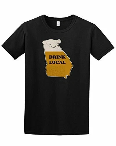 Georgia Drink Local Beer Adult Ringspun Black - Adult & Kids T-Shirts, Sweatshirts & Hoodies apparel design preview 1