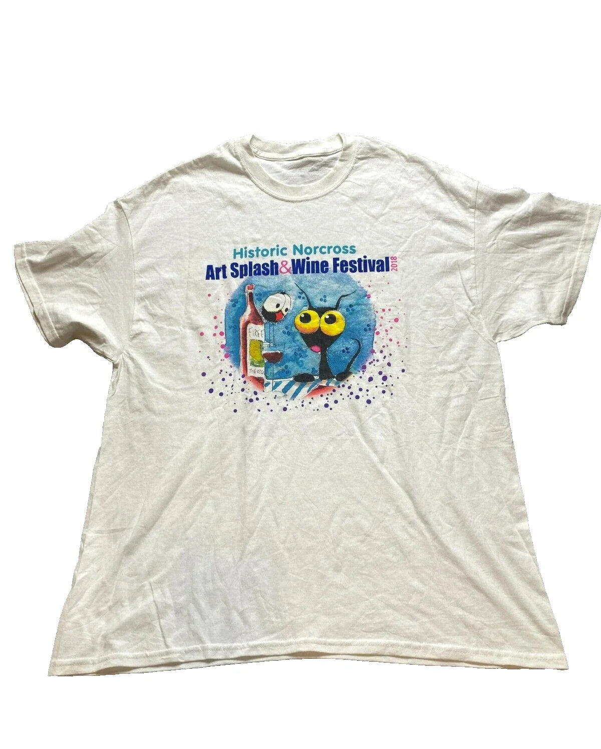 Historic Norcross Adult Extra Large White Art Splash - Adult & Kids T-Shirts, Sweatshirts & Hoodies apparel design preview 1