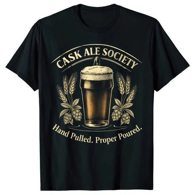 Cask Ale Society Vintage Pub Beer Graphic - Adult & Kids T-Shirts, Sweatshirts & Hoodies apparel design preview 1