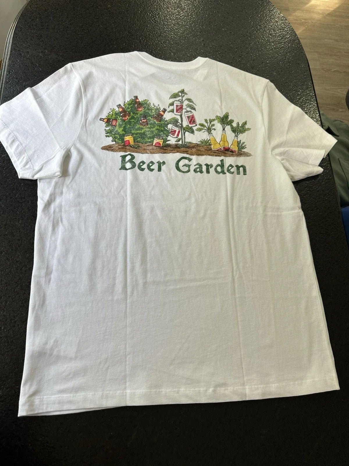 J.Crew Beer Garden Mens XL White Graphic - Adult & Kids T-Shirts, Sweatshirts & Hoodies apparel design preview 1