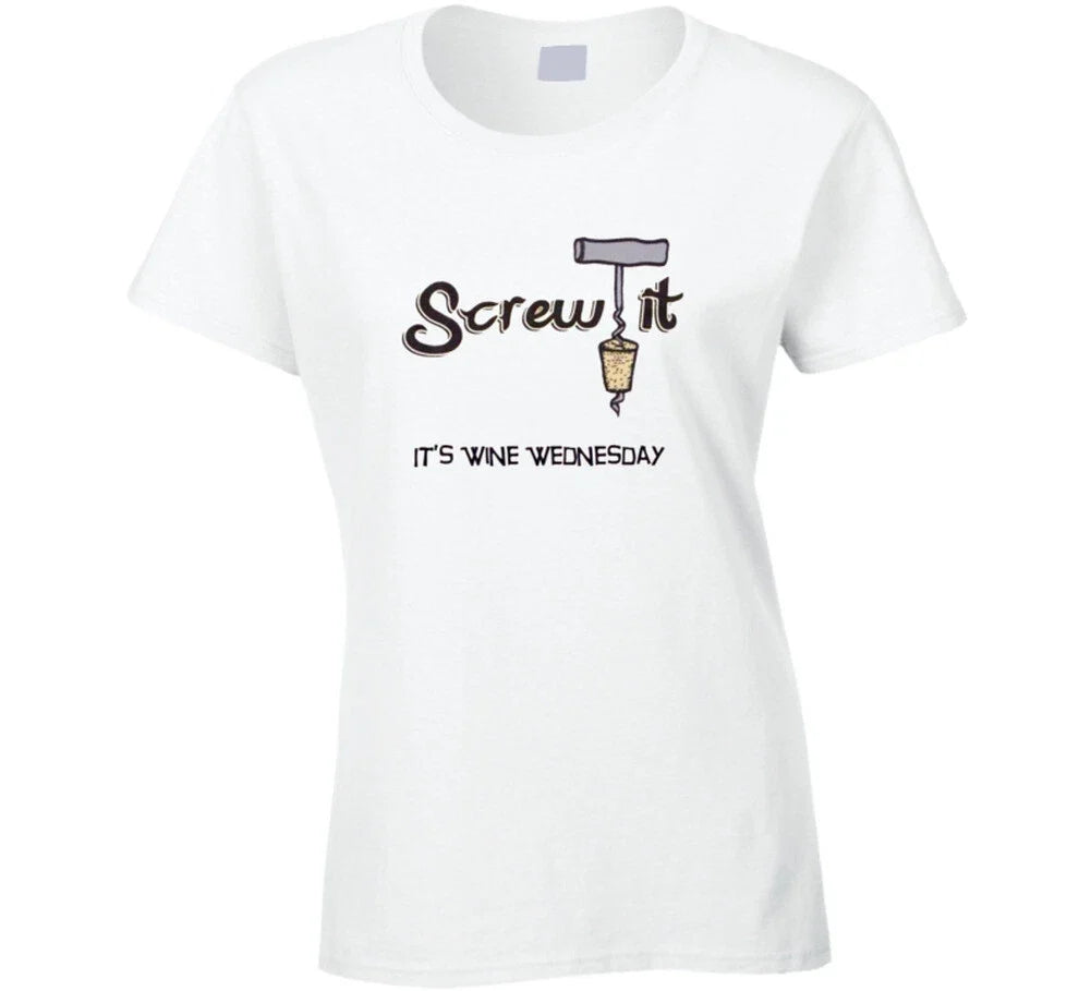 Screw It It's Wine Wednesday Funny - Adult & Kids T-Shirts, Sweatshirts & Hoodies apparel design preview 1