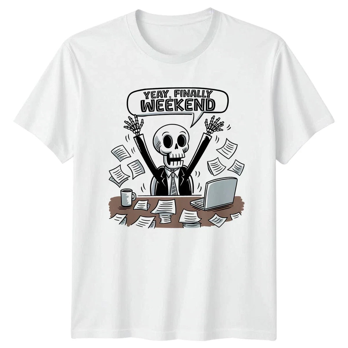 Yeay Finally Weekend Corporate Stress Office Humor - Adult & Kids T-Shirts, Sweatshirts & Hoodies apparel design preview 1