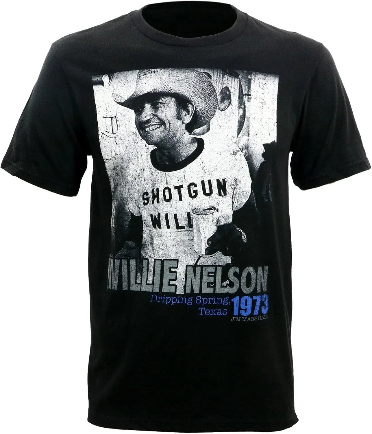 Authentic WILLIE NELSON Jim Marshall Photo Shotgun - Adult & Kids T-Shirts, Sweatshirts & Hoodies apparel design preview 1