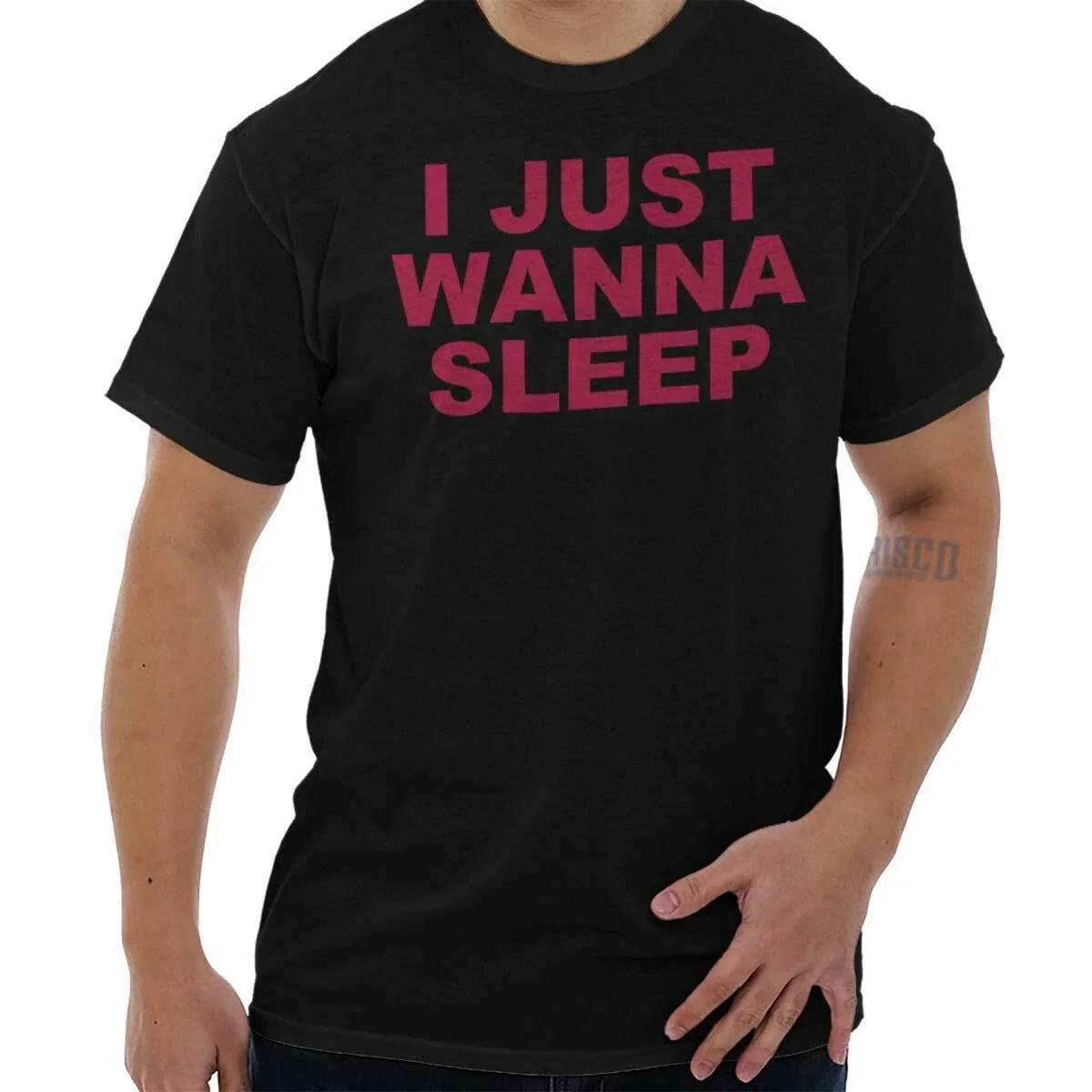 Funny Sarcastic Lazy Joke I Just Wanna Sleep Womens - Adult & Kids T-Shirts, Sweatshirts & Hoodies apparel design preview 1