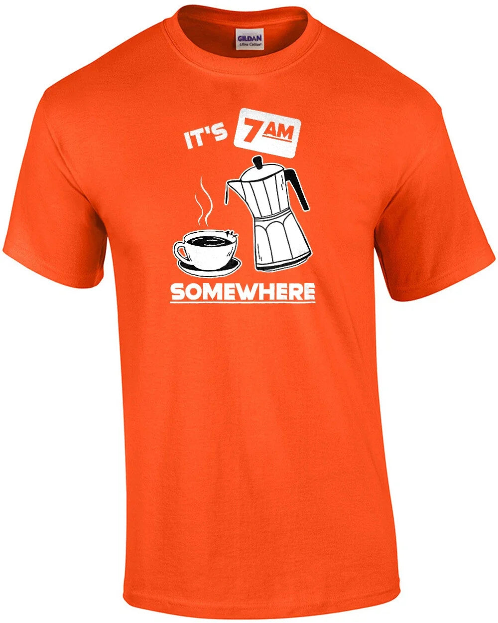 It's 7am somewhere funny coffee - Adult & Kids T-Shirts, Sweatshirts & Hoodies apparel design preview 1
