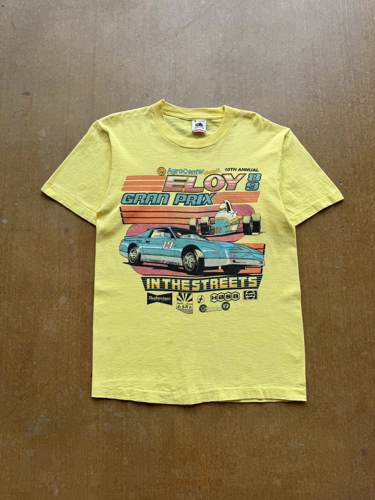 VTG 80s Budweiser Beer NASCAR Racing Eloy Gran Prix - Adult & Kids T-Shirts, Sweatshirts & Hoodies apparel design preview 1