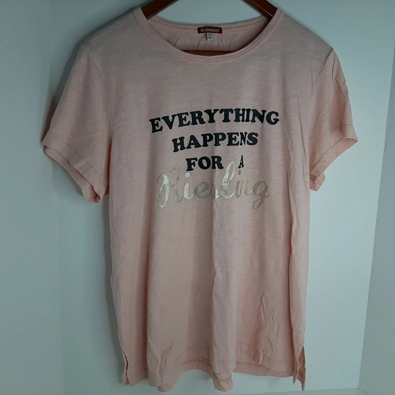 The Wine Enthusiast Women XL Pink "Everything Happens - Adult & Kids T-Shirts, Sweatshirts & Hoodies apparel design preview 1
