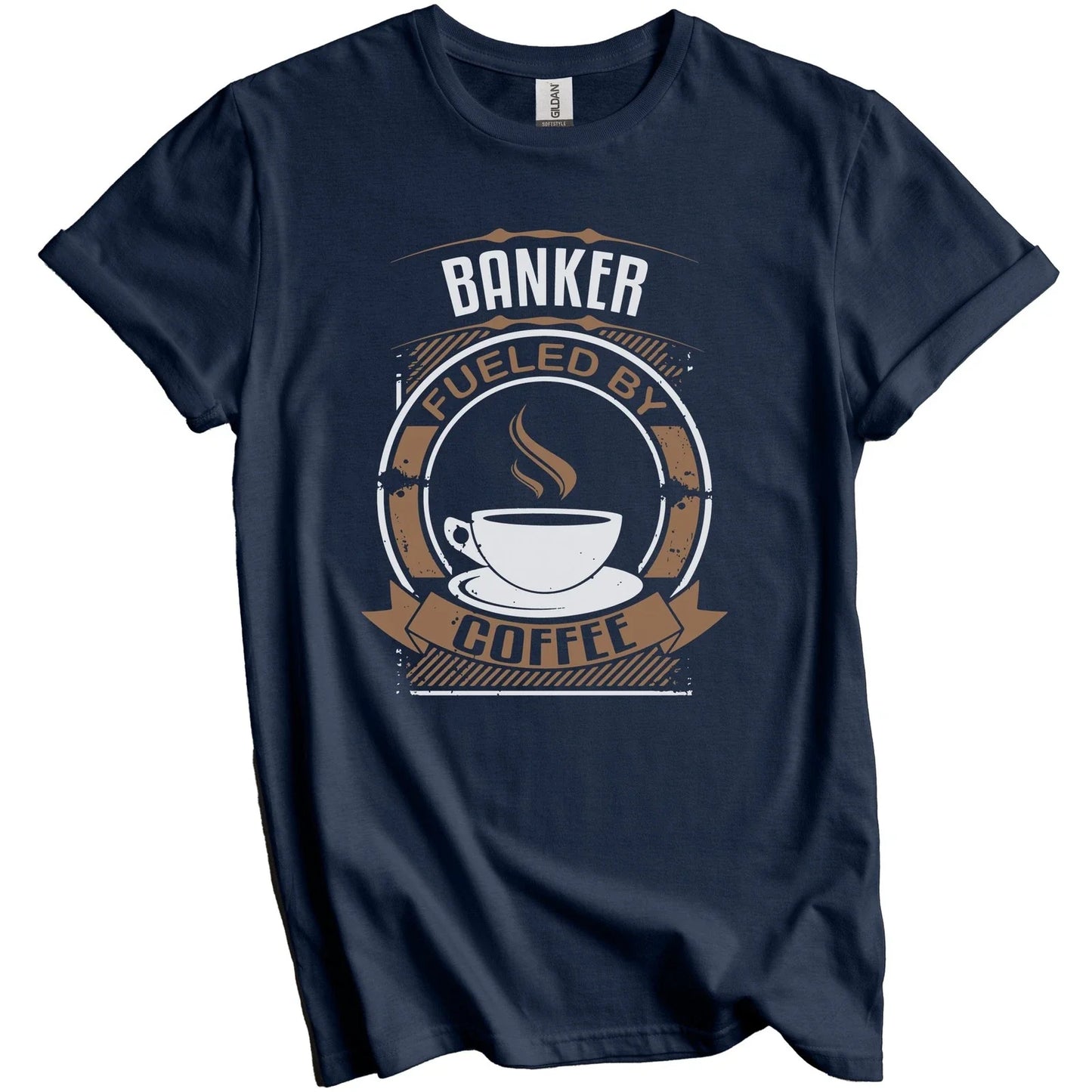 Banker Fueled By Coffee Funny Banking Graphic - Adult & Kids T-Shirts, Sweatshirts & Hoodies apparel design preview 1