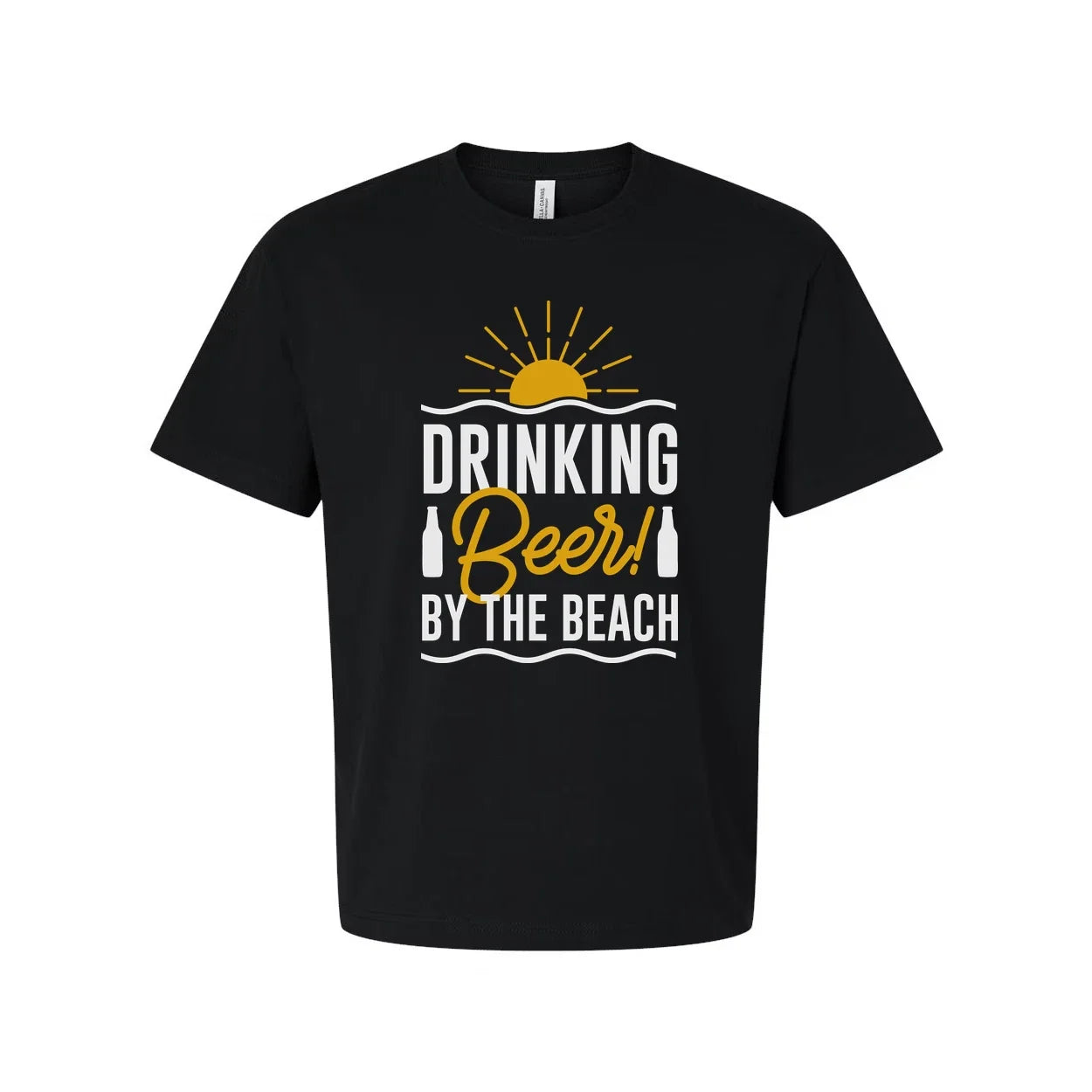 Drinking Beer By The Beach Graphic - Adult & Kids T-Shirts, Sweatshirts & Hoodies apparel design preview 1