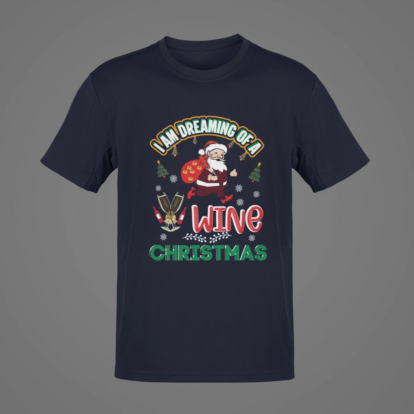 Wine Christmas Merry Santa Claus Unisex Gift NAV007 - Adult & Kids T-Shirts, Sweatshirts & Hoodies apparel design preview 1