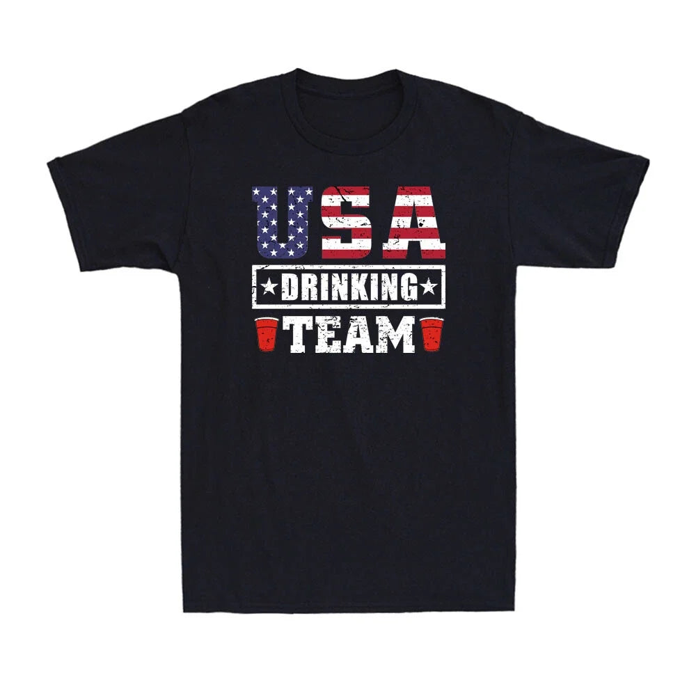 USA Drinking Team Funny Beer Lovers US Flag Novelty - Adult & Kids T-Shirts, Sweatshirts & Hoodies apparel design preview 1