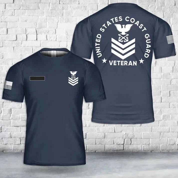 Custom Name US COAST GUARD Veteran Chief Petty - Adult & Kids T-Shirts, Sweatshirts & Hoodies apparel design preview 1