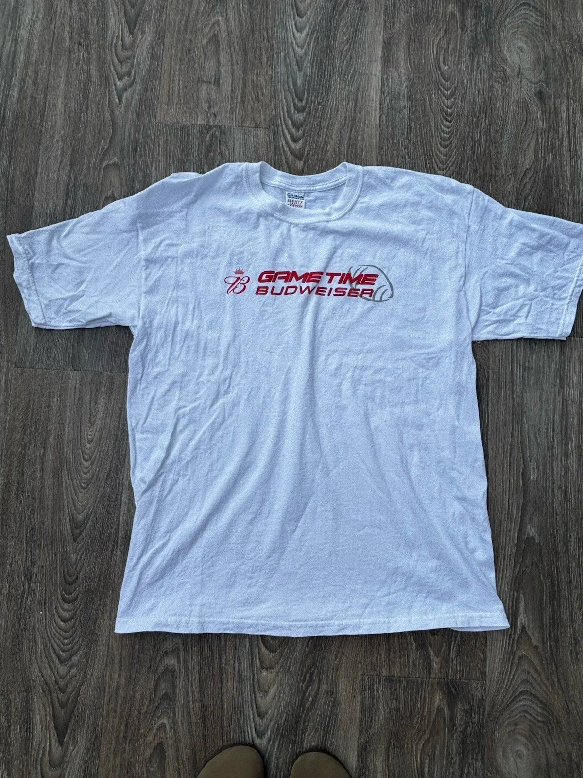 VTG Gildan Heavy Cotton Budweiser Game Time Graphic - Adult & Kids T-Shirts, Sweatshirts & Hoodies apparel design preview 1