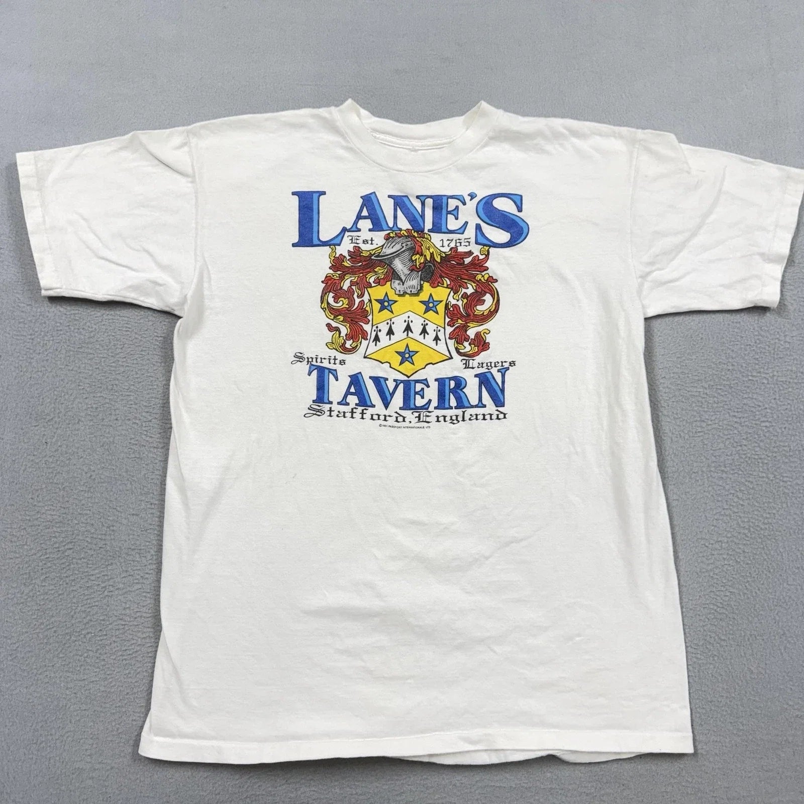 Vintage Lane's Tavern Mens Medium White Stafford - Adult & Kids T-Shirts, Sweatshirts & Hoodies apparel design preview 1