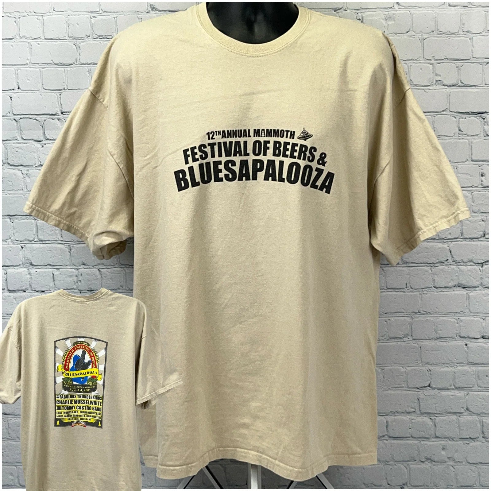 Vintage Y2Ks Bluesapalooza Beer Festival Mammoth - Adult & Kids T-Shirts, Sweatshirts & Hoodies apparel design preview 1