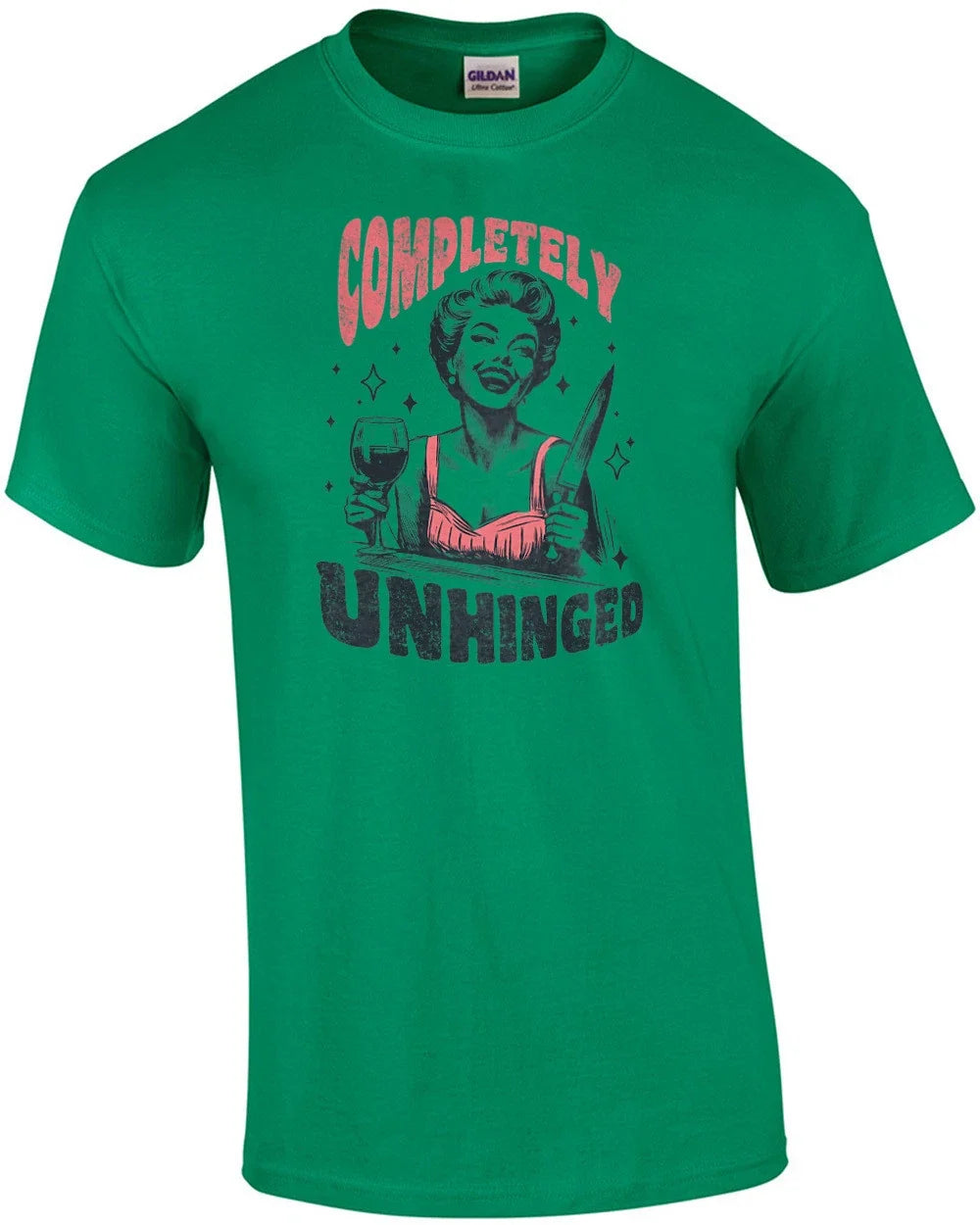 Completely Unhinged Funny Sarcastic Vintage Ladies - Adult & Kids T-Shirts, Sweatshirts & Hoodies apparel design preview 1