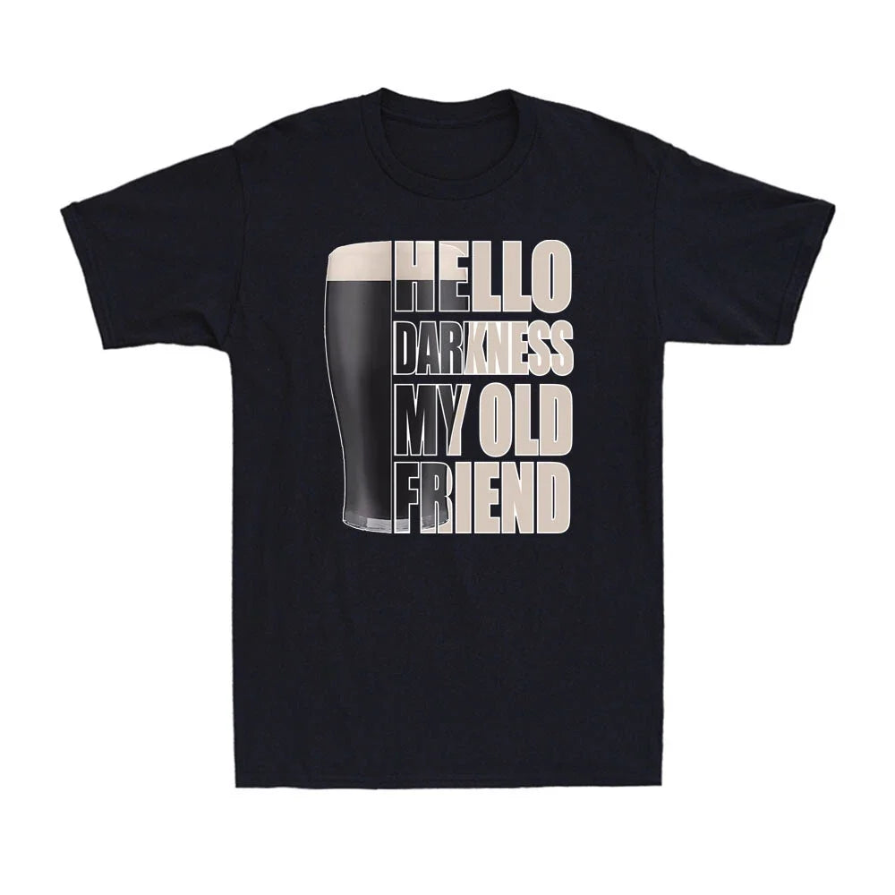Hello Darkness My Old Friend Stout Beer Funny Dark - Adult & Kids T-Shirts, Sweatshirts & Hoodies apparel design preview 1
