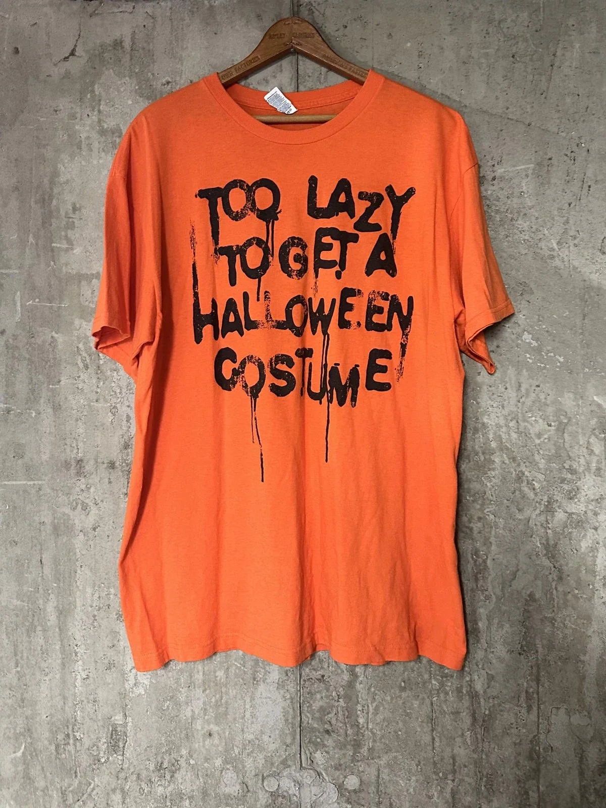 Y2K Too Lazy to Get a Halloween Costume Orange Delta - Adult & Kids T-Shirts, Sweatshirts & Hoodies apparel design preview 1