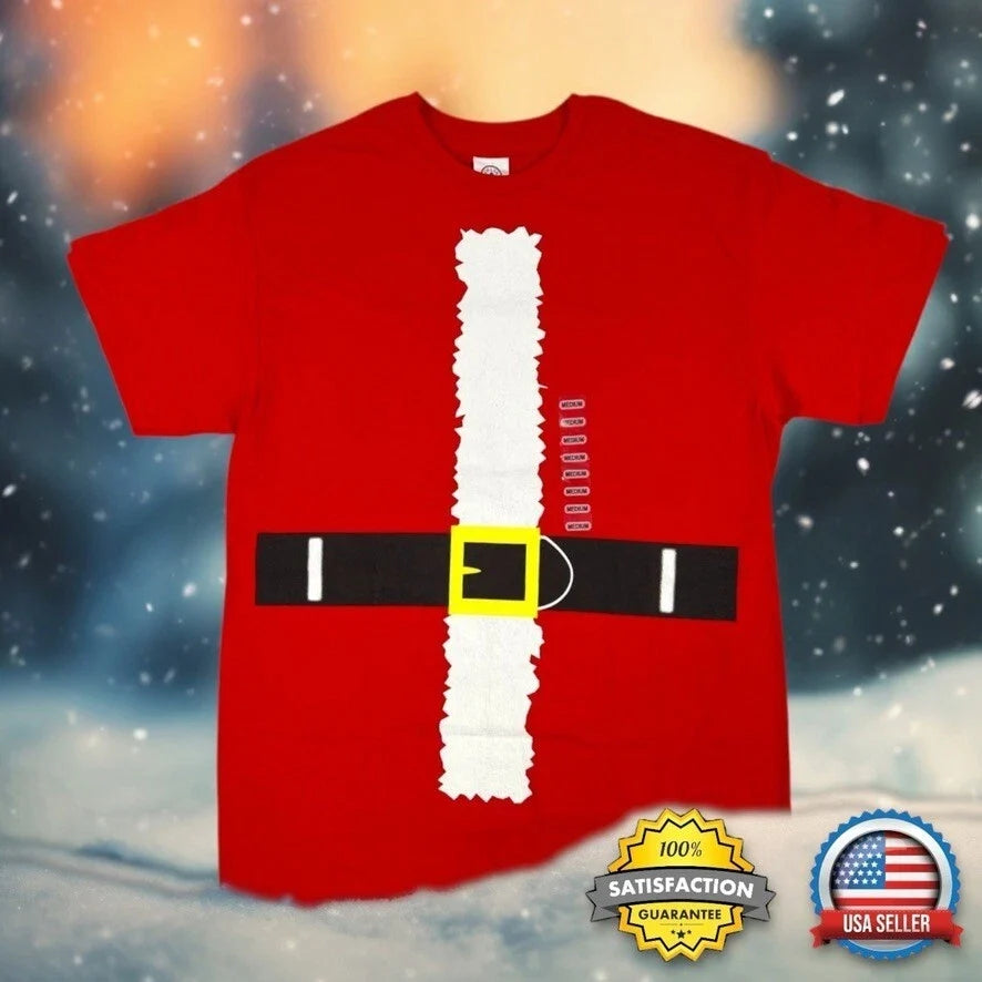 Funny Christmas Santa Suit MENS MED Red Holiday Party - Adult & Kids T-Shirts, Sweatshirts & Hoodies apparel design preview 1