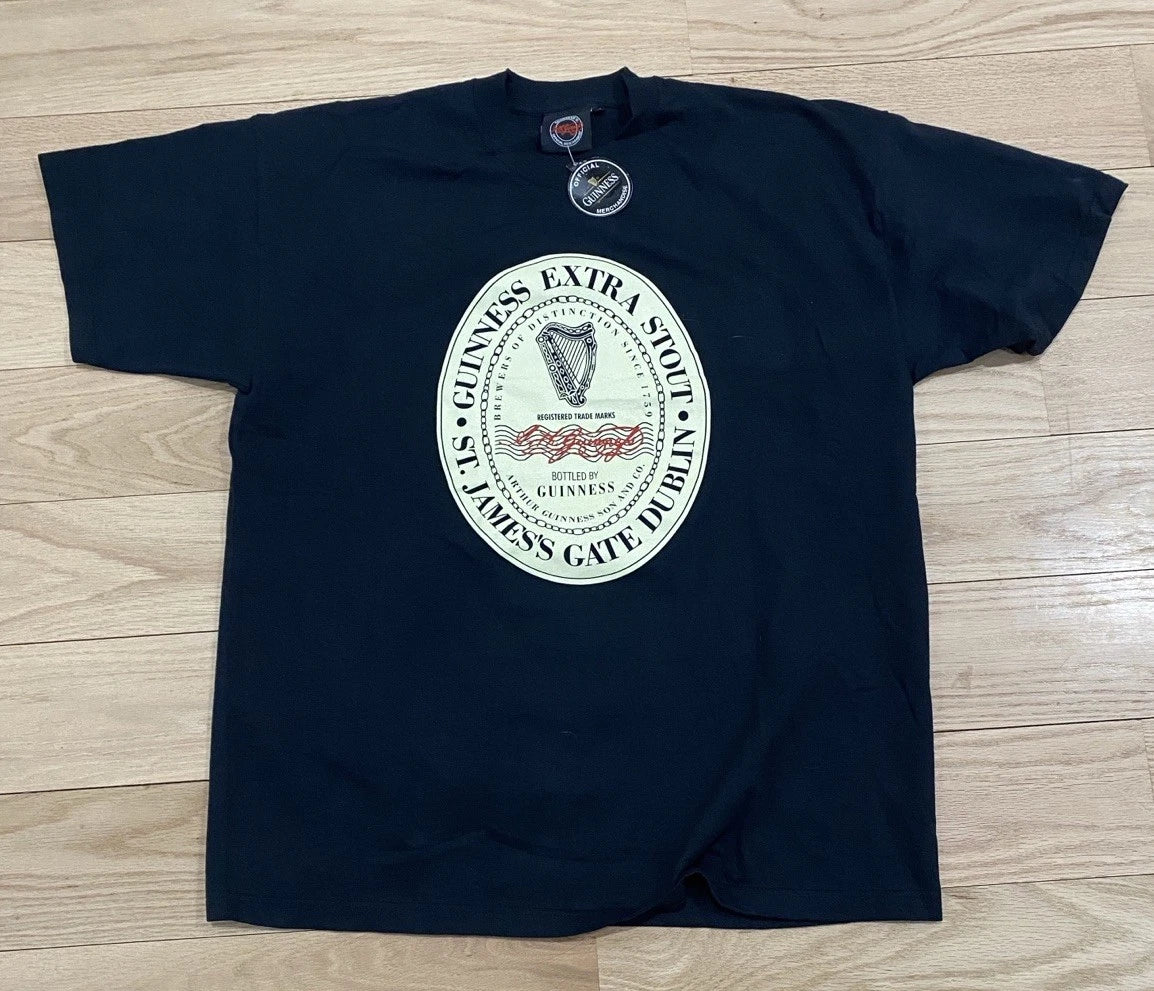 NWT VTG Guinness Extra Stout Beer Merchandise Black - Adult & Kids T-Shirts, Sweatshirts & Hoodies apparel design preview 1