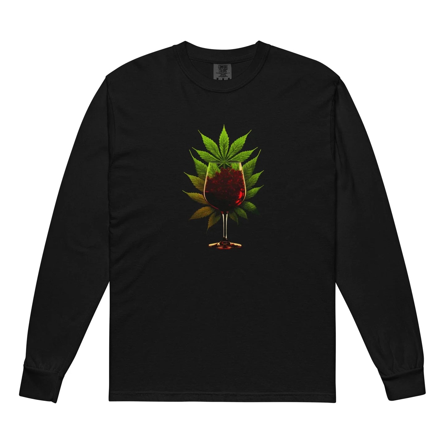 Wine And Weed Unisex Garment-Dyed Heavyweight - Adult & Kids T-Shirts, Sweatshirts & Hoodies apparel design preview 1