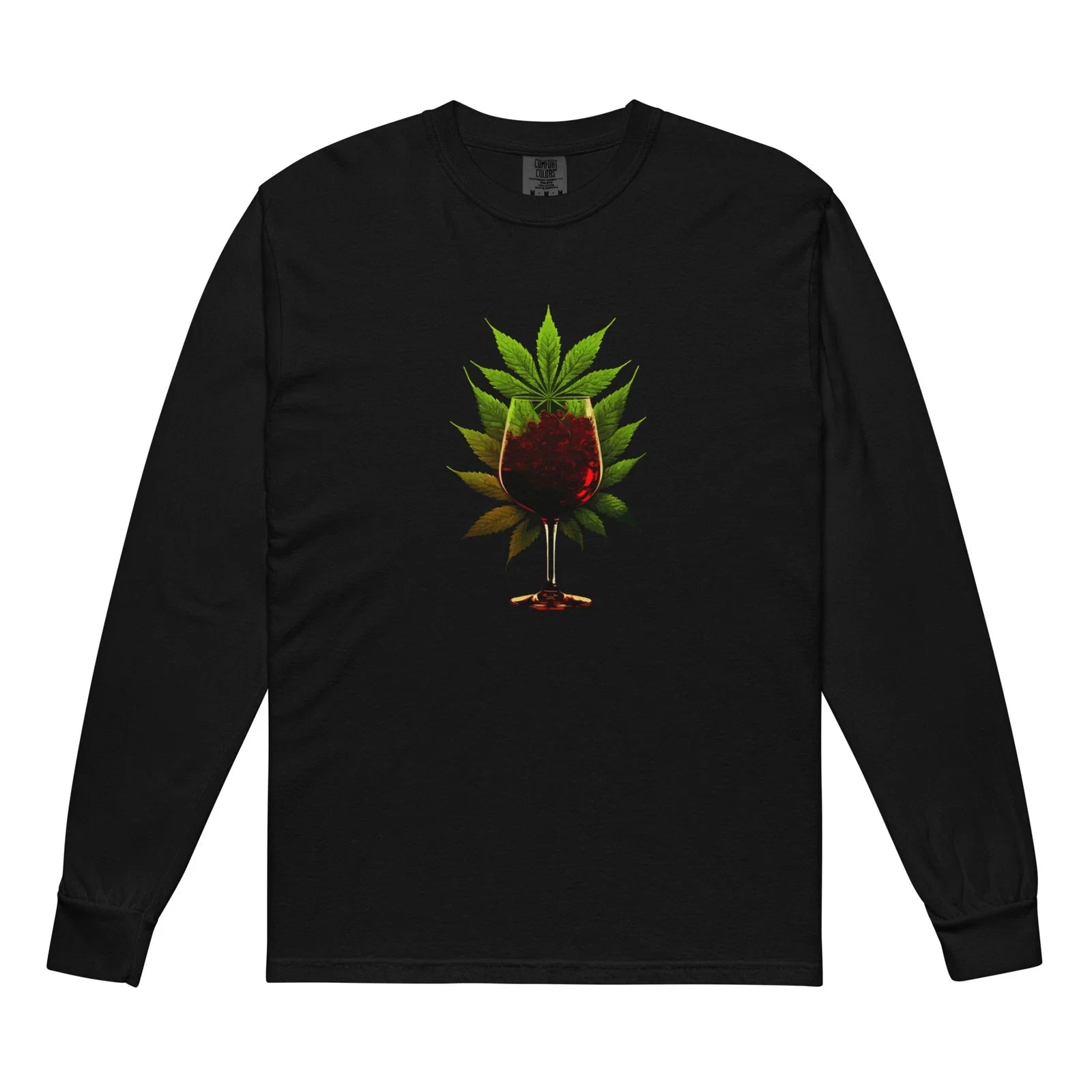 Wine And Weed Unisex Garment-Dyed Heavyweight - Adult & Kids T-Shirts, Sweatshirts & Hoodies apparel design preview 1
