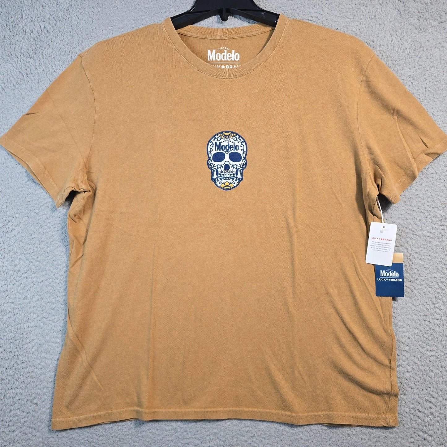 Lucky Brand Modelo Beer Mens XL Orange Cerveza - Adult & Kids T-Shirts, Sweatshirts & Hoodies apparel design preview 1