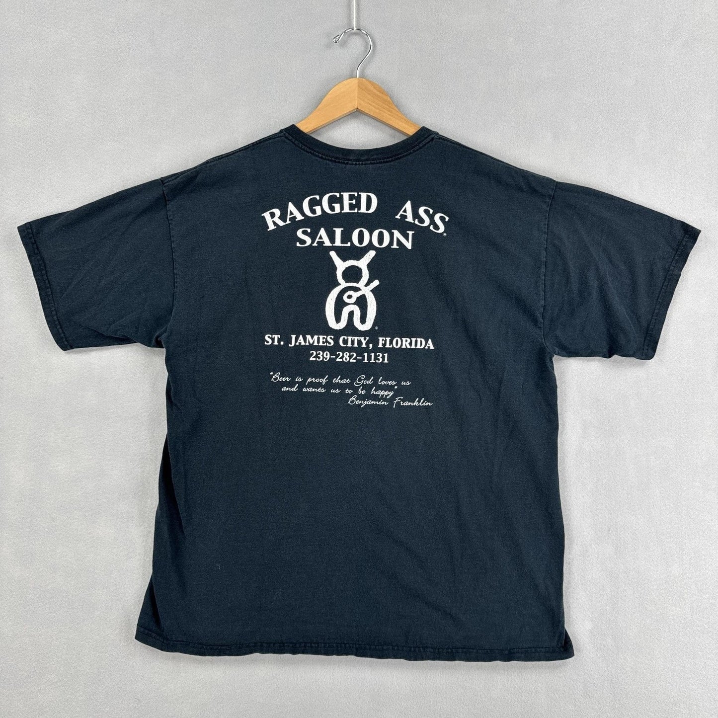 Ragged Ass Saloon Mens XL Black Pocket Bar Graphic - Adult & Kids T-Shirts, Sweatshirts & Hoodies apparel design preview 1