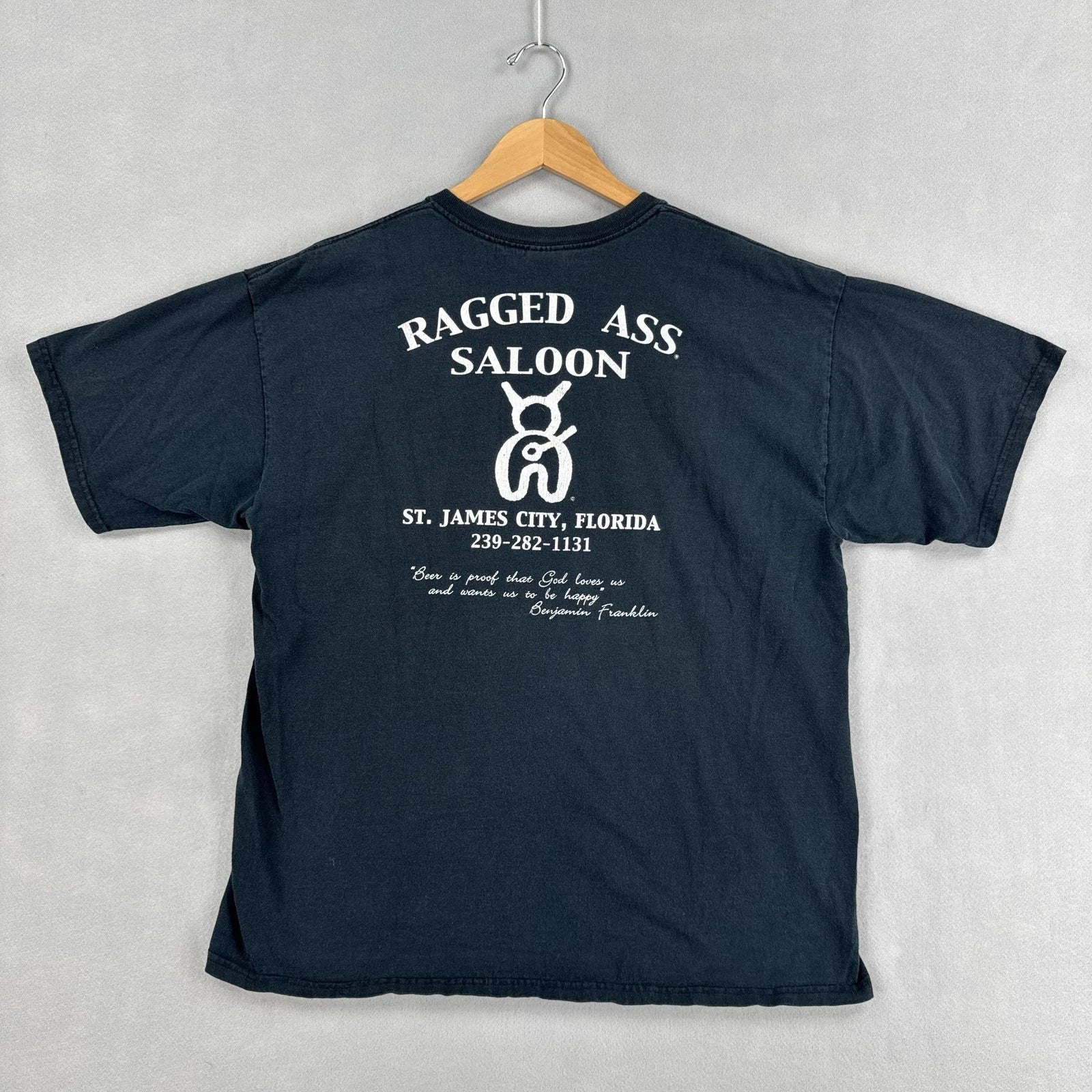 Ragged Ass Saloon Mens XL Black Pocket Bar Graphic - Adult & Kids T-Shirts, Sweatshirts & Hoodies apparel design preview 1