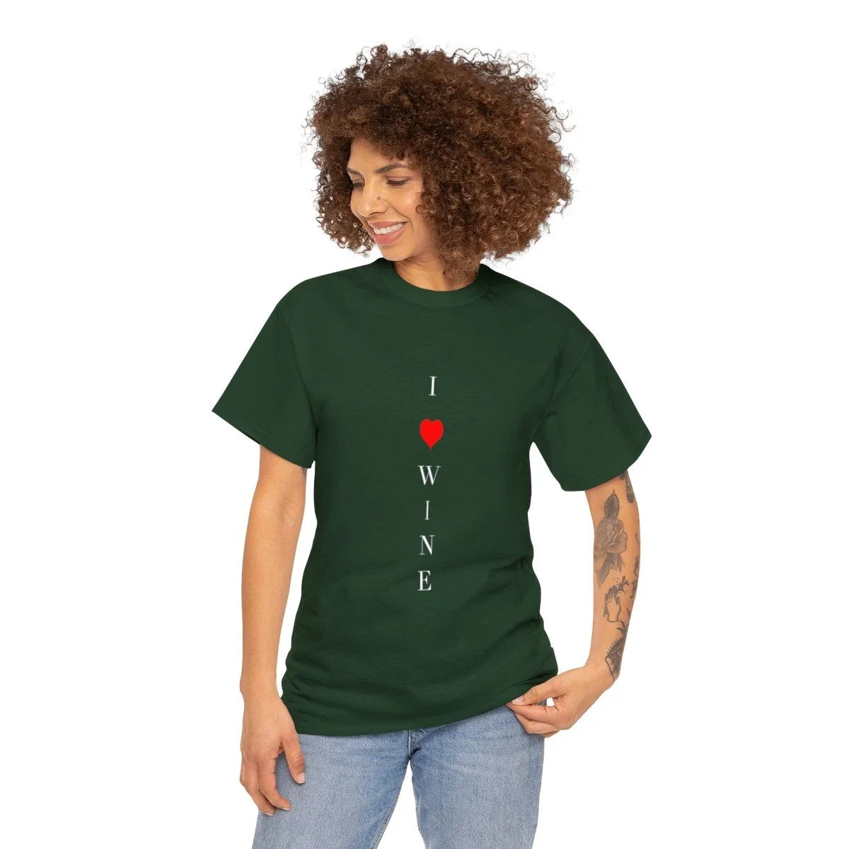 "I Love Wine" Unisex Heavy Cotton - Adult & Kids T-Shirts, Sweatshirts & Hoodies apparel design preview 1