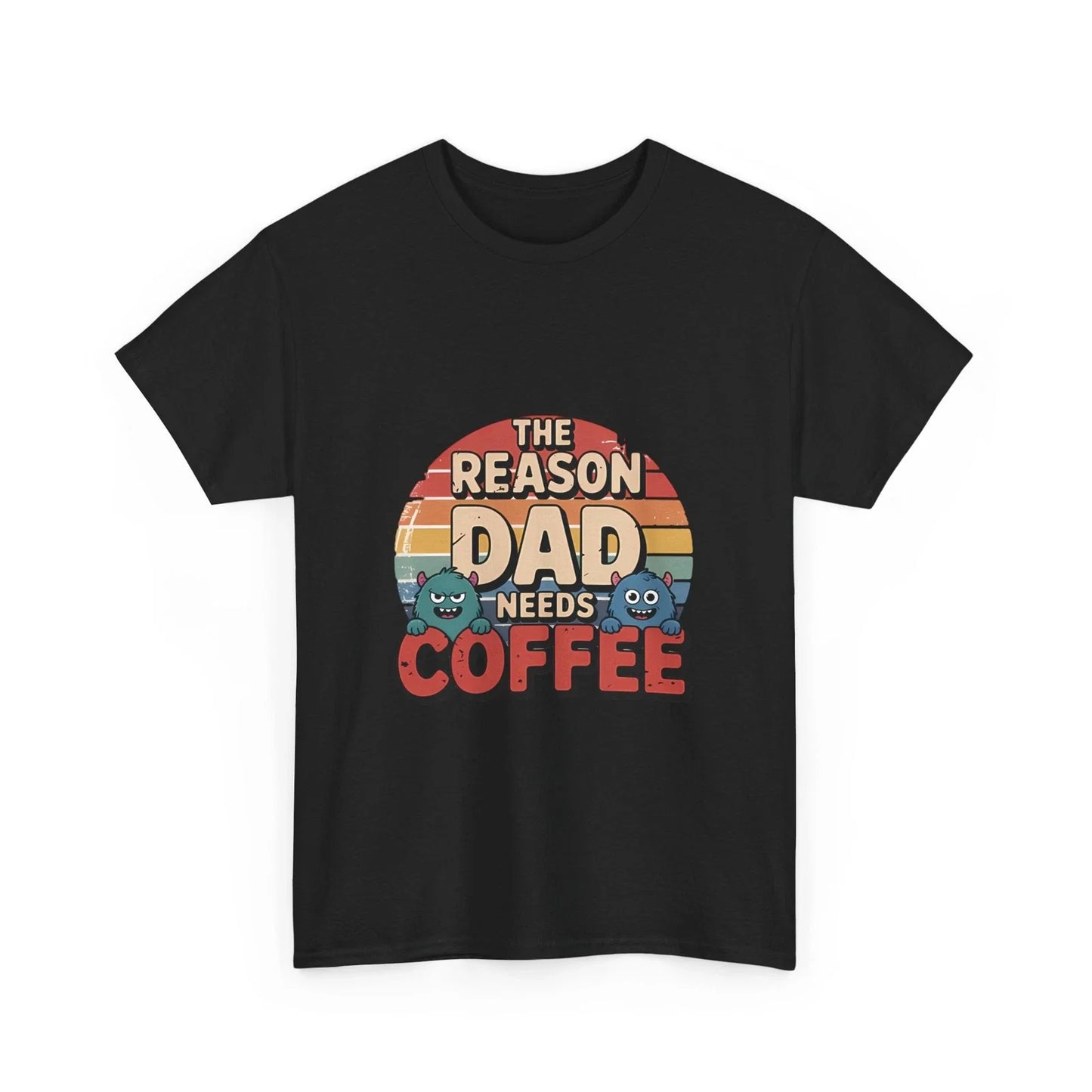 Dad Needs Coffee Funny Monster Retro Parenting Humor - Adult & Kids T-Shirts, Sweatshirts & Hoodies apparel design preview 1