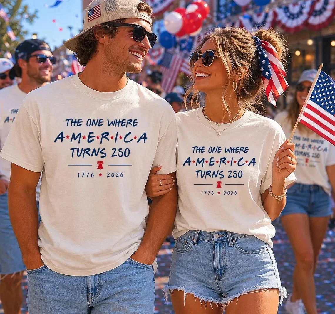 The One Where America Turns 250 USA 1776-2026 - Adult & Kids T-Shirts, Sweatshirts & Hoodies apparel design preview 1