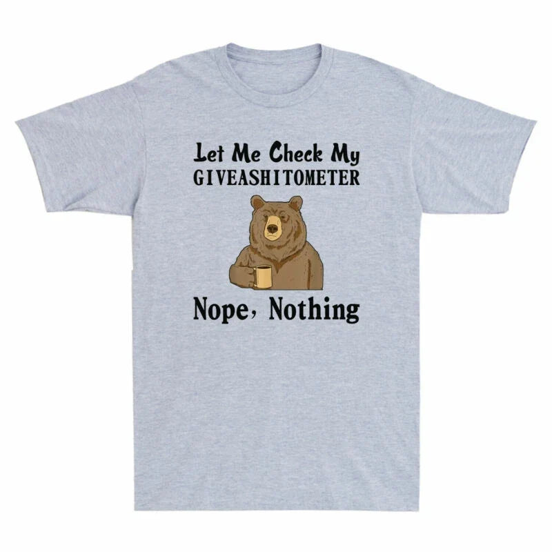 Men's Let Coffee Nothing My Nope Giveashitometer Bear - Adult & Kids T-Shirts, Sweatshirts & Hoodies apparel design preview 1