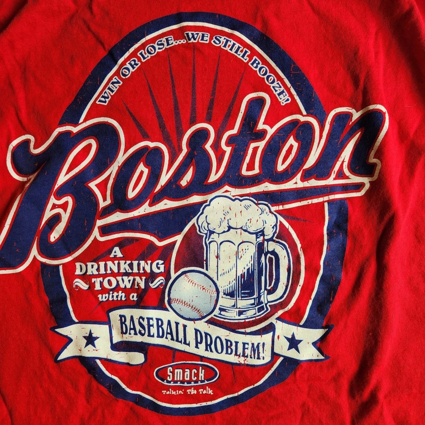 Men's XL Boston Smack Apparel Red Cotton, Beer And - Adult & Kids T-Shirts, Sweatshirts & Hoodies apparel design preview 1