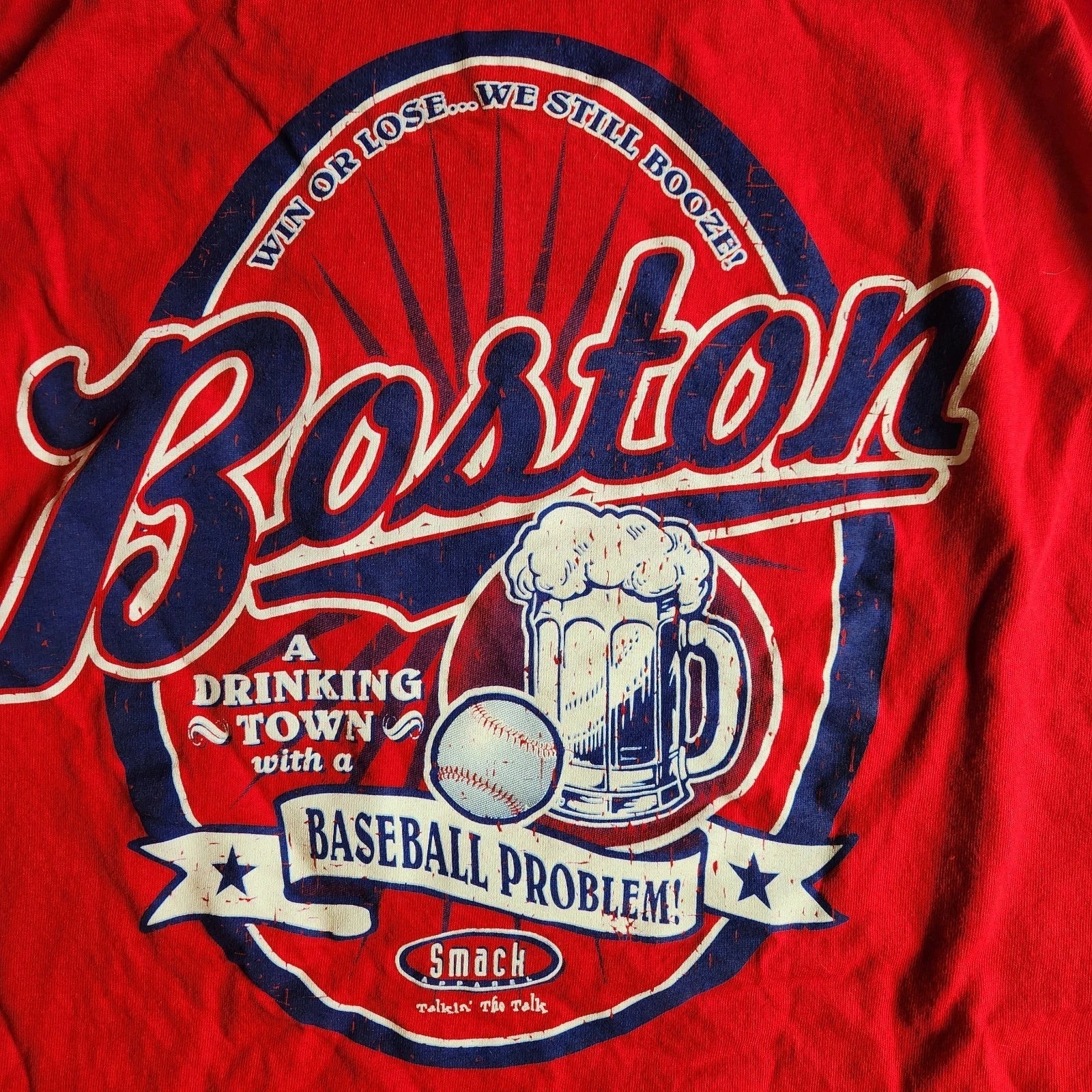 Men's XL Boston Smack Apparel Red Cotton, Beer And - Adult & Kids T-Shirts, Sweatshirts & Hoodies apparel design preview 1