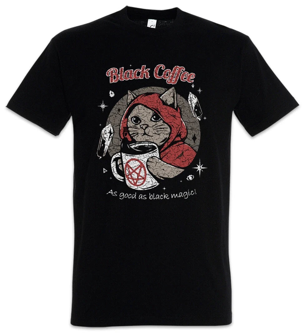 Black Coffee Magic Caffeine Geek Nerd Fun Halloween - Adult & Kids T-Shirts, Sweatshirts & Hoodies apparel design preview 1
